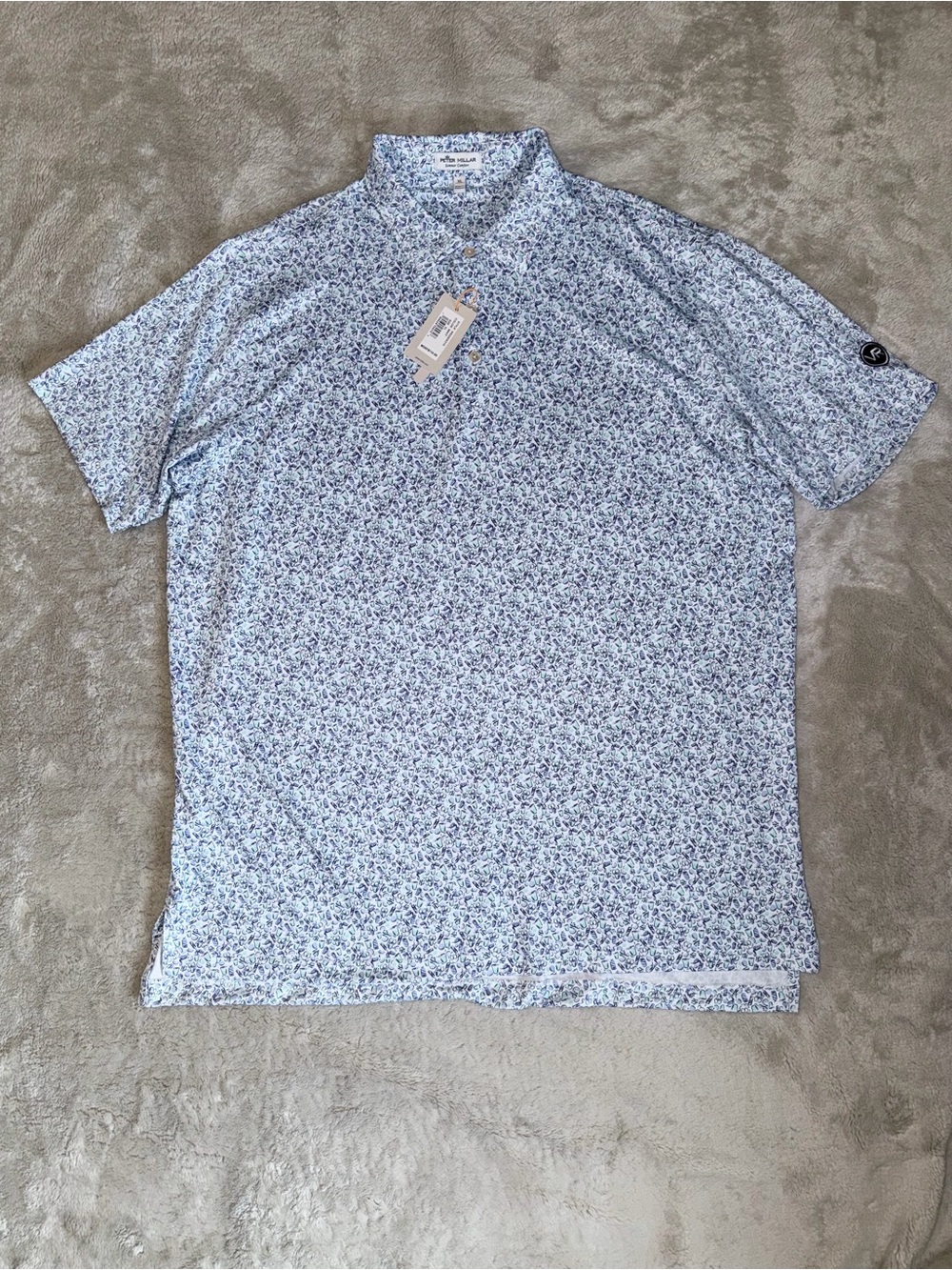 NWT Peter Millar Summer Comfort Crown Sport Golf Polo Men’s XL Cocktail Print